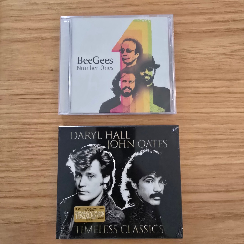 Bee Gees Number Ones and Hall & Oates Timeless Classics CD Lot New Sealed